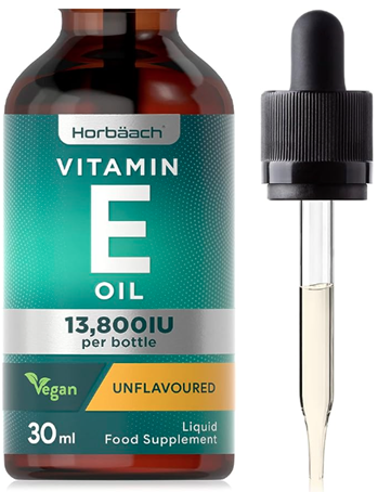 Bottle of Vitamin E Oil With Dropper
