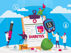 Helping Diabetics in USA - Cartoon Image: 30 Popular Beginners' Gym Exercises