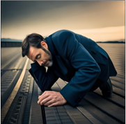 Anxious Man on his knees - How To Treat Anxiety Disorders