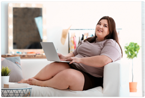 How not to Lose Weight Very Fast - Obese Girl Sitting In a Chair