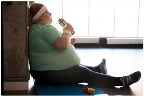 Very Obese Woman Drinking, no attempt to lose weight fast or slow